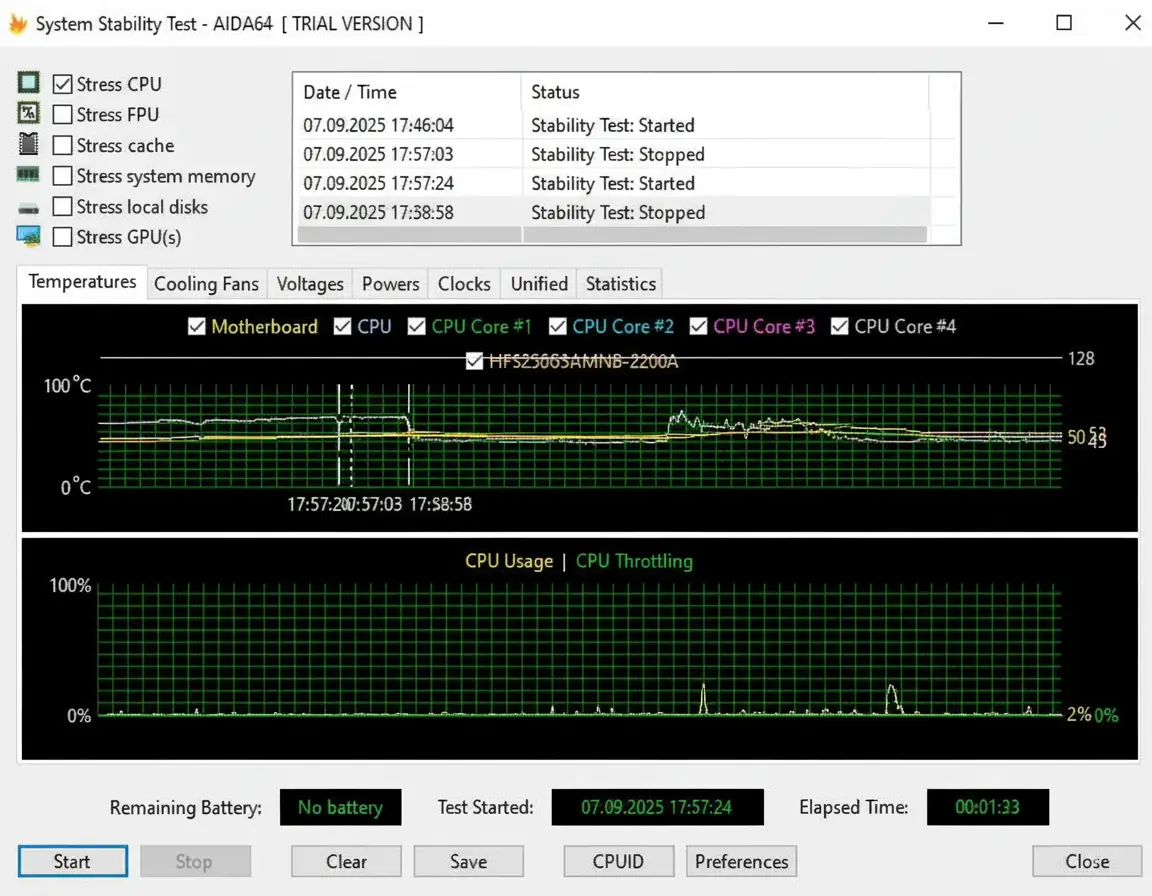 aida cpu test pentium j6426 passive pc